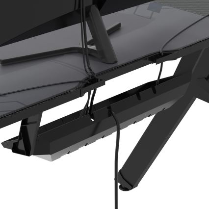 Gaming table FALCON with LED RGB backlight 156x60 cm black