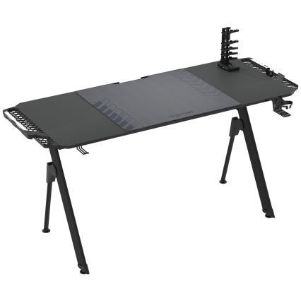 Gaming table FALCON with LED RGB backlight 156x60 cm black
