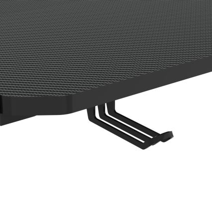 Gaming table SNAKE with LED RGB backlight 100x60 cm black
