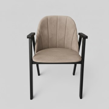 GARDA Dining Chair, Black/Beige