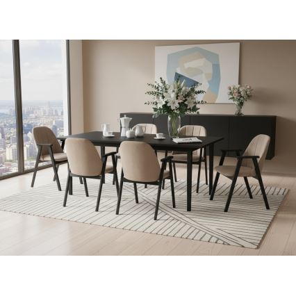 GARDA Dining Chair, Black/Beige