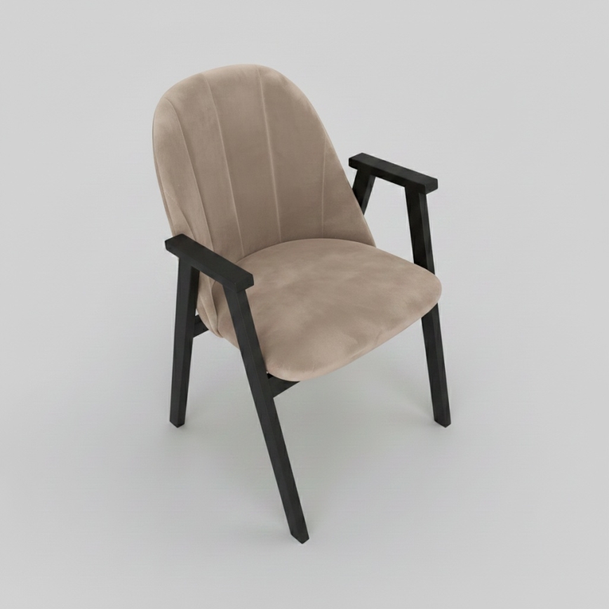 GARDA Dining Chair, Black/Beige