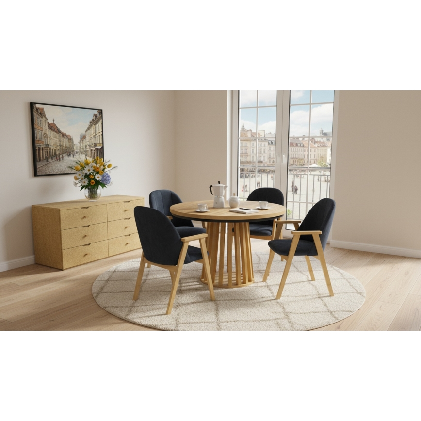 GARDA Dining Chair Oak/Anthracite