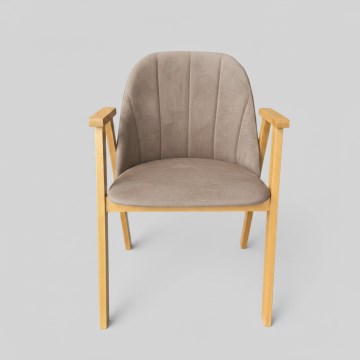 GARDA Dining Chair Oak/Beige