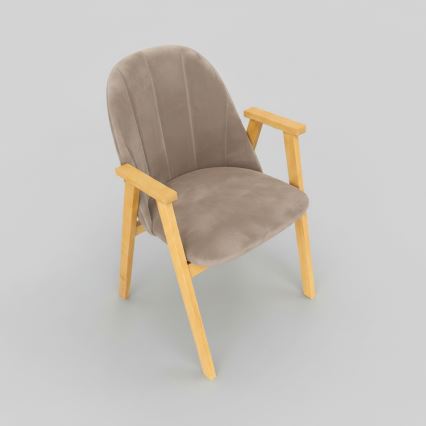 GARDA Dining Chair Oak/Beige