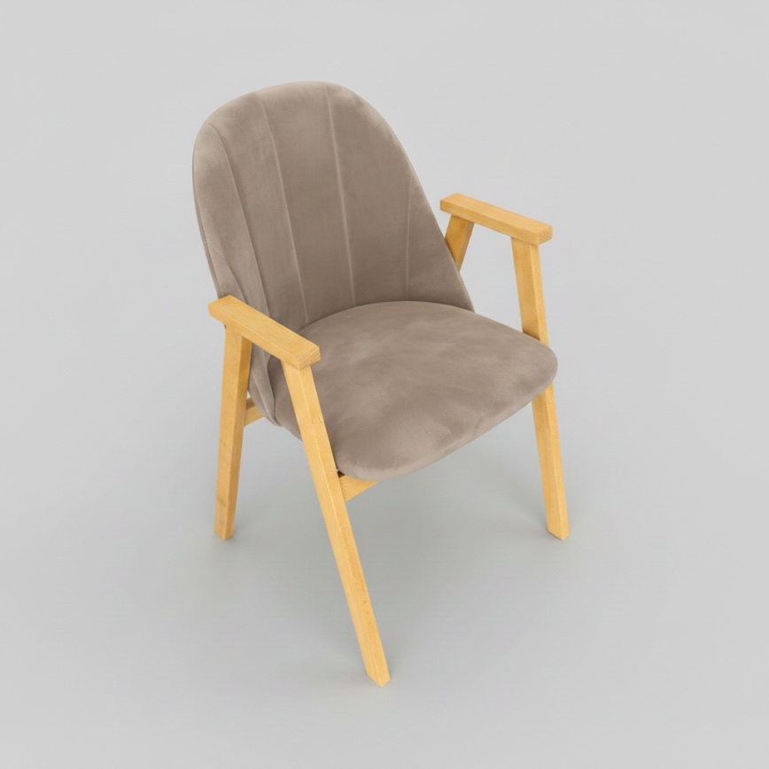 GARDA Dining Chair Oak/Beige