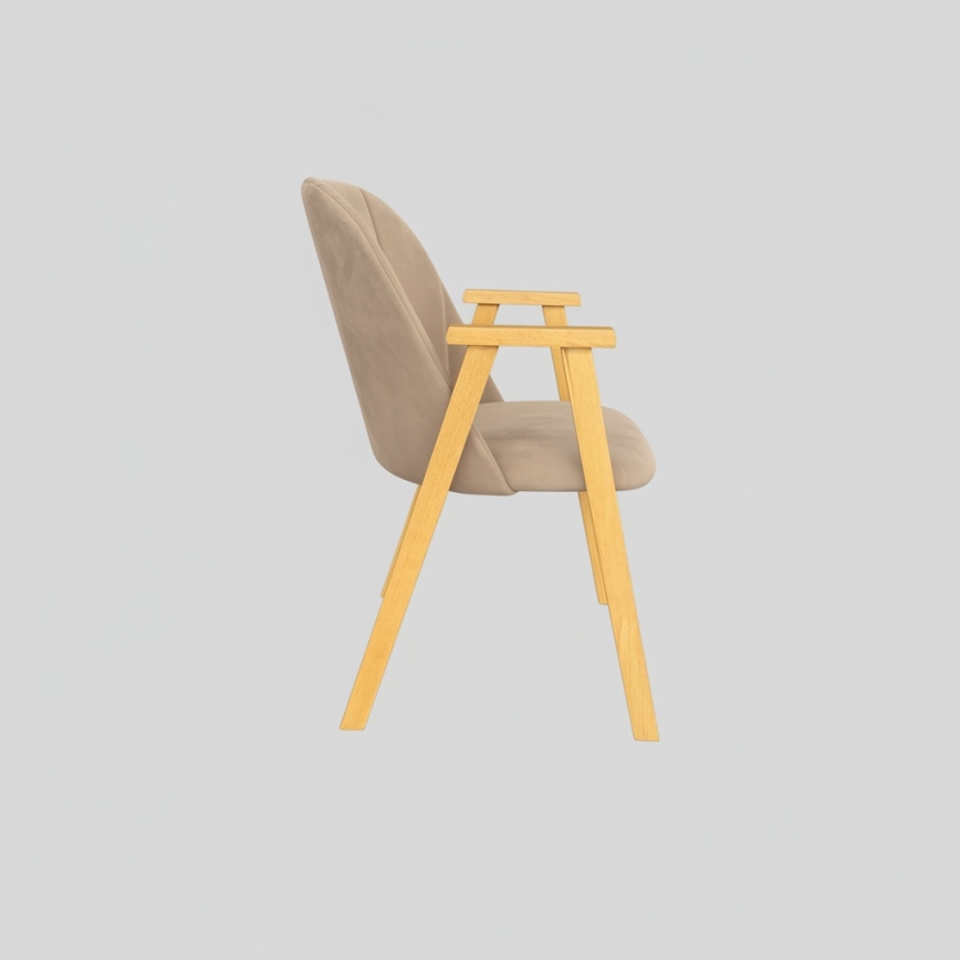 GARDA Dining Chair Oak/Beige