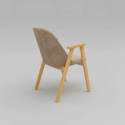 GARDA Dining Chair Oak/Beige