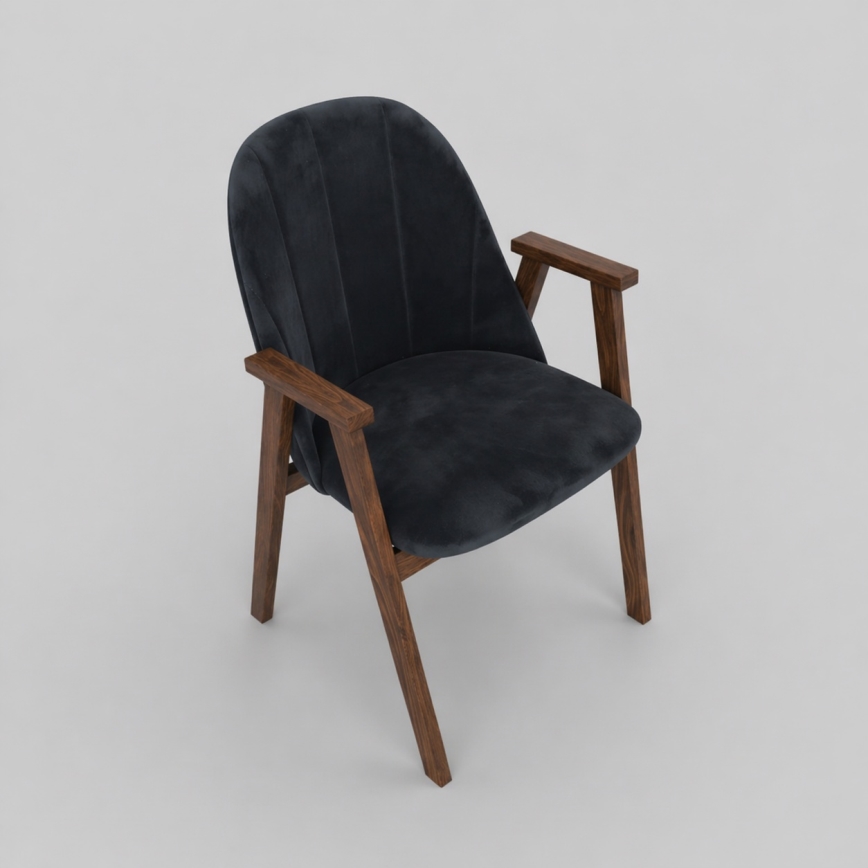 GARDA Dining Chair Walnut/Anthracite