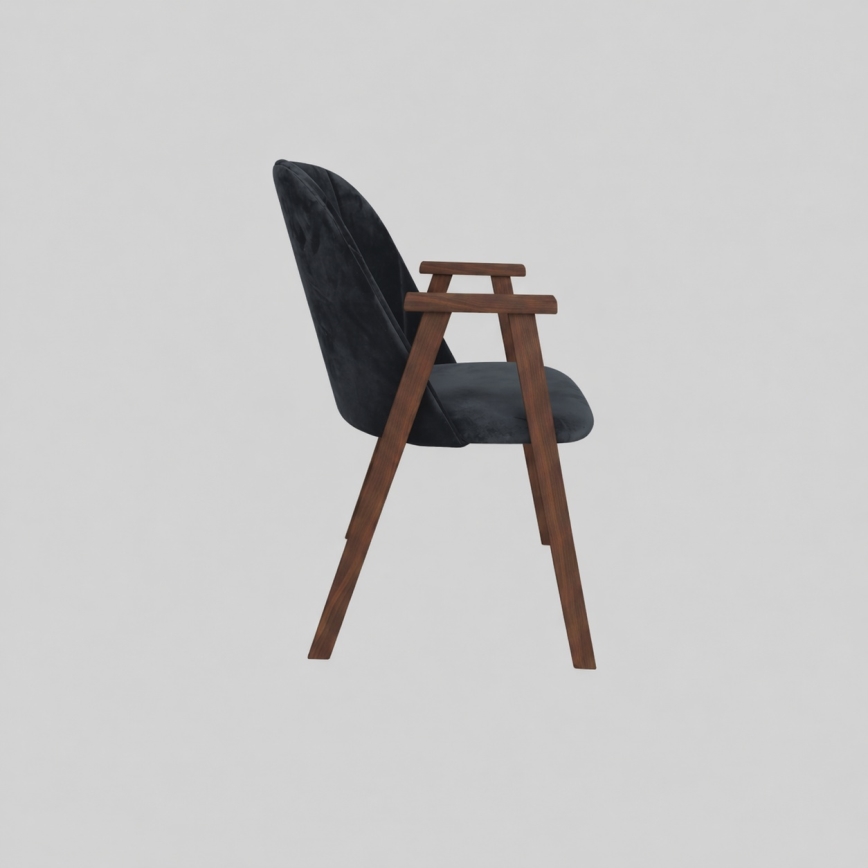 GARDA Dining Chair Walnut/Anthracite