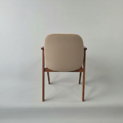 GARDA Dining Chair – Walnut/Beige