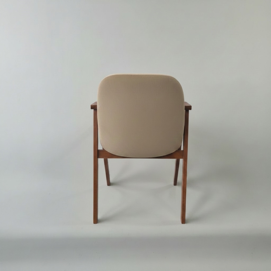 GARDA Dining Chair – Walnut/Beige
