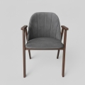GARDA Dining Chair Walnut/Grey
