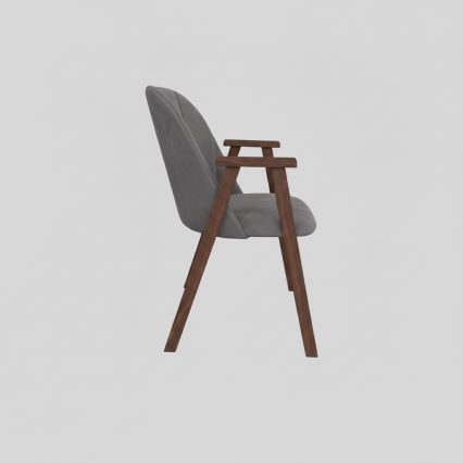 GARDA Dining Chair Walnut/Grey
