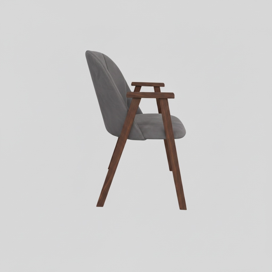 GARDA Dining Chair Walnut/Grey
