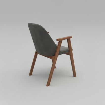 GARDA Dining Chair Walnut/Grey