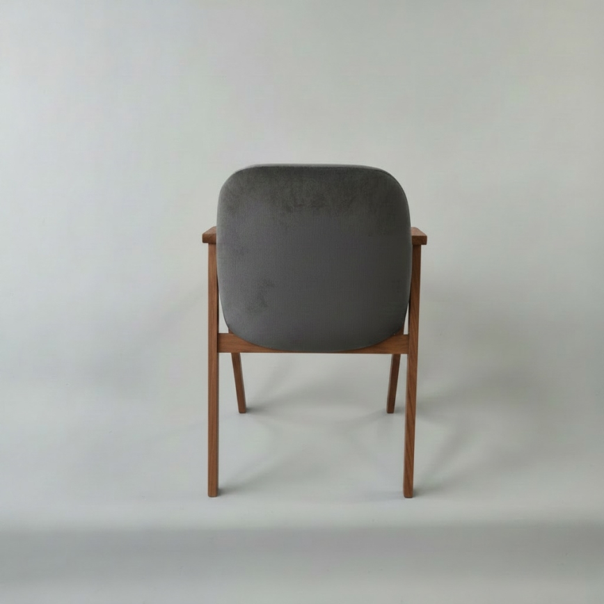 GARDA Dining Chair Walnut/Grey