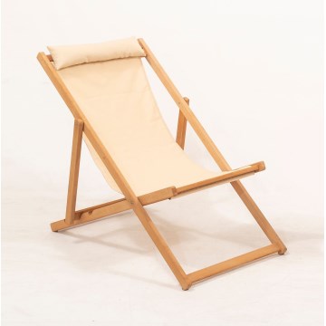 Garden lounger beige/hornbeam