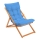 Garden lounger blue/beech