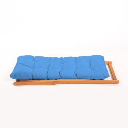 Garden lounger blue/beech