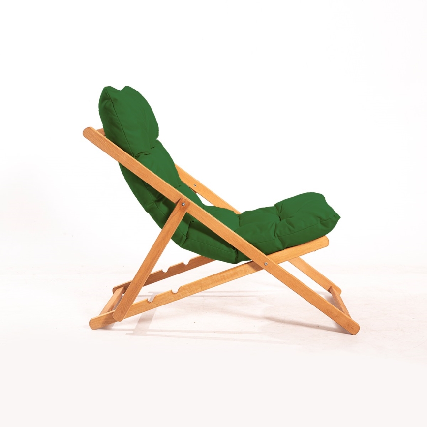 Garden lounger green/beech