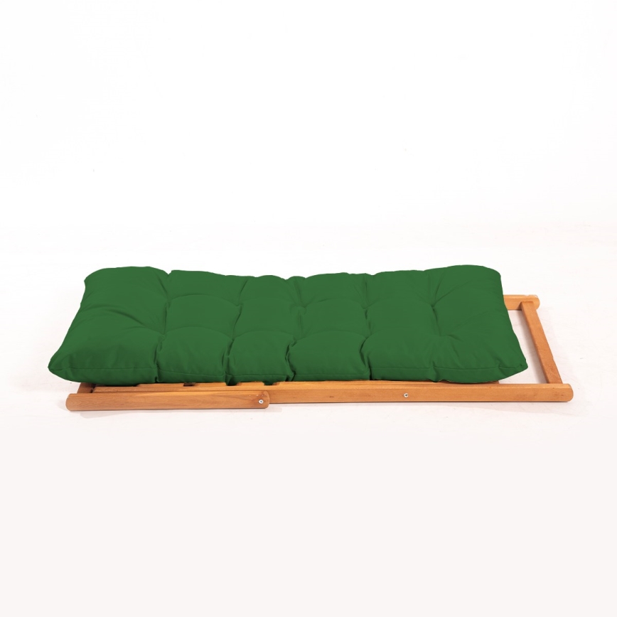 Garden lounger green/beech