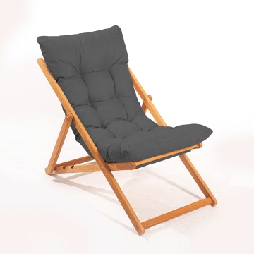 Garden lounger grey/beech
