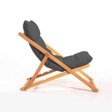 Garden lounger grey/beech