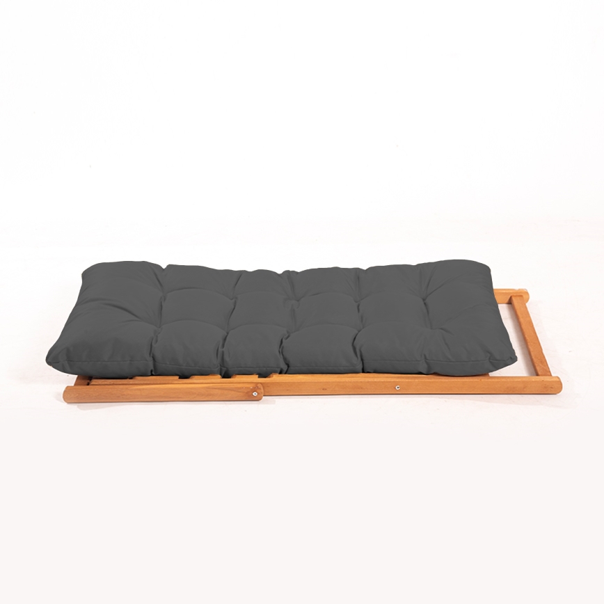 Garden lounger grey/beech