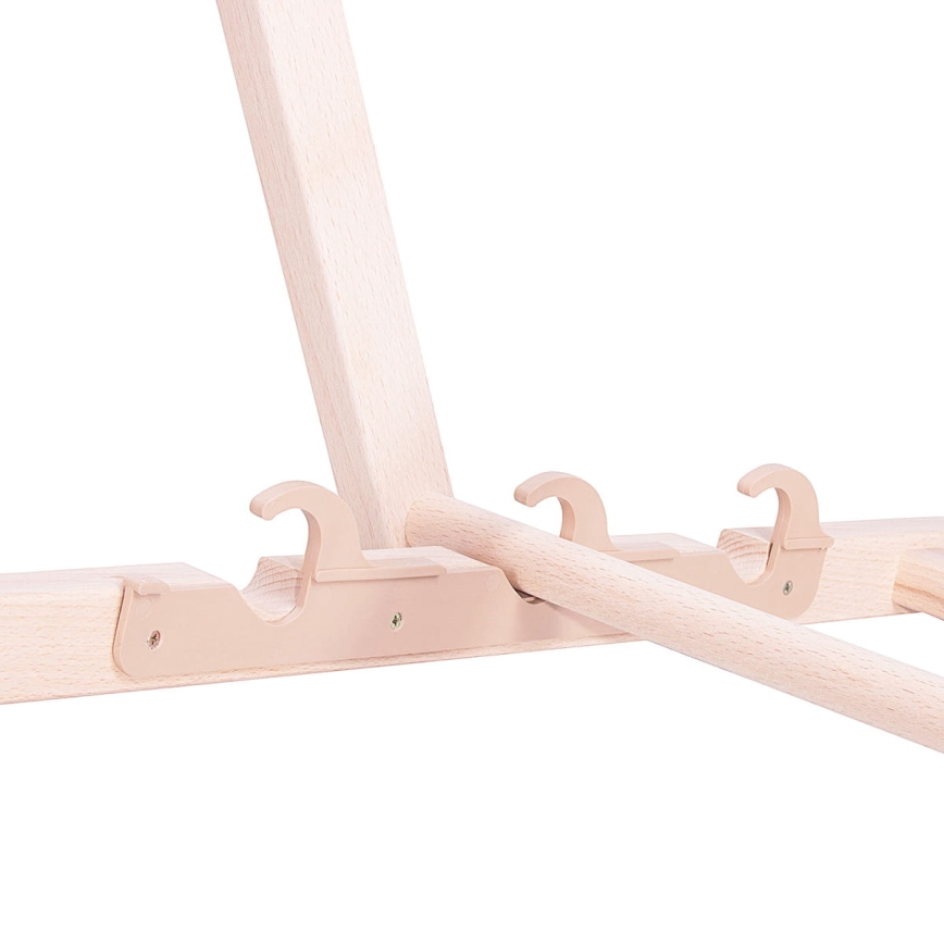 Garden lounger, Orange/Beech