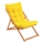 Garden lounger yellow/beech