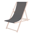 Garden sun lounger anthracite/beech