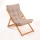 Garden sun lounger, beige/beech