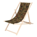 Garden Sun Lounger - Camouflage/Beech