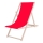 Garden sun lounger red/beech