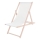Garden sun lounger white/beech
