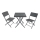 Garden table + 2x grey chairs