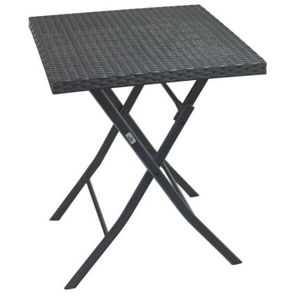 Garden table + 2x grey chairs