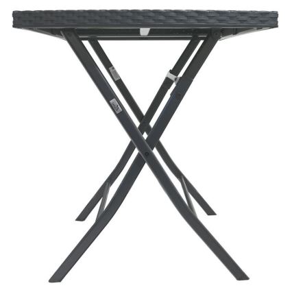 Garden table + 2x grey chairs