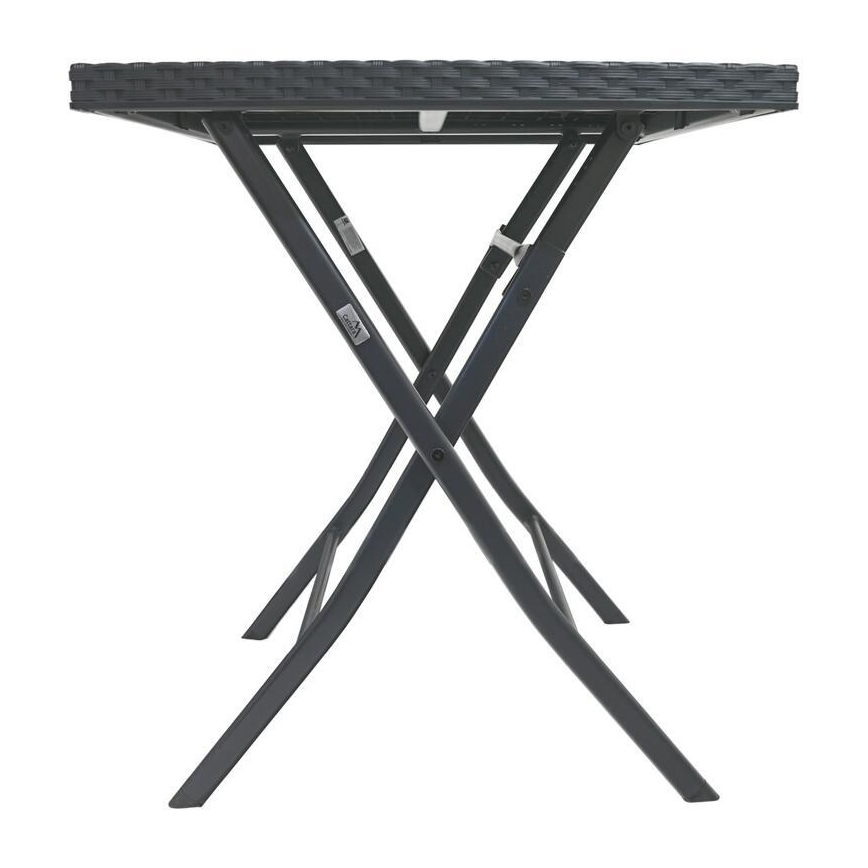 Garden table + 2x grey chairs