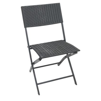 Garden table + 2x grey chairs