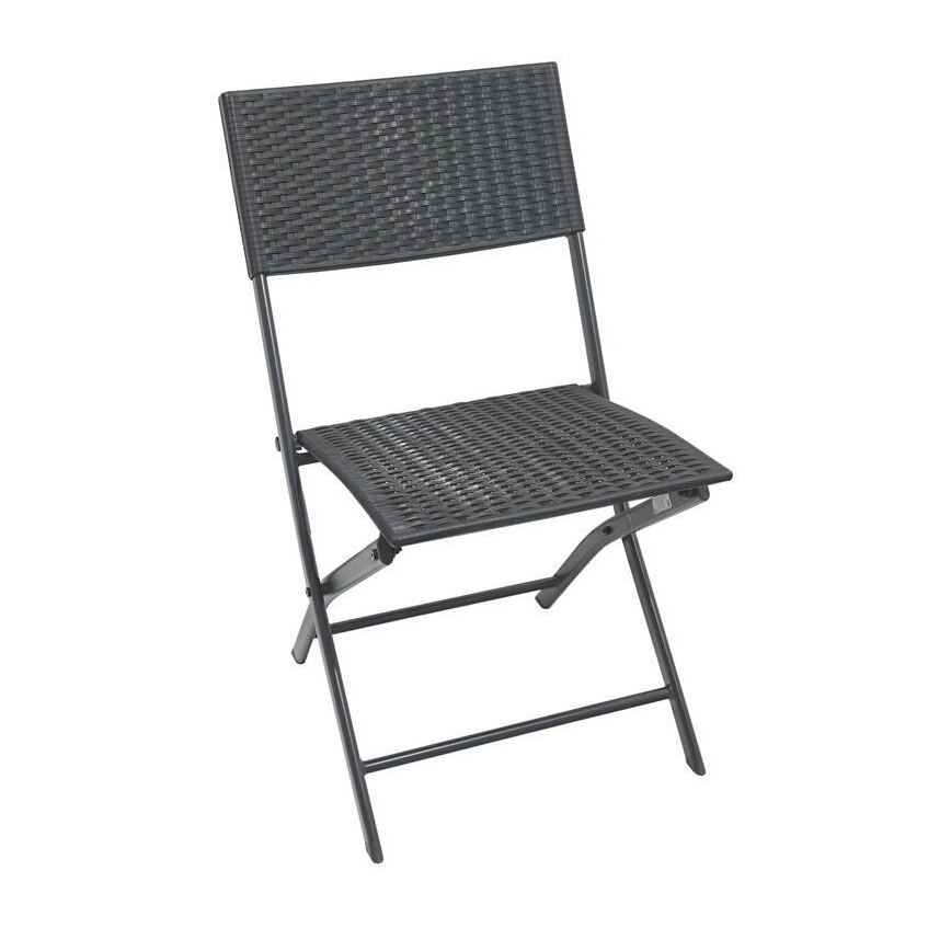 Garden table + 2x grey chairs