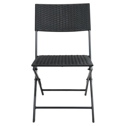 Garden table + 2x grey chairs