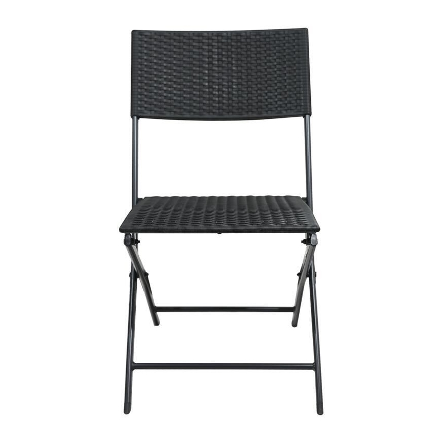 Garden table + 2x grey chairs