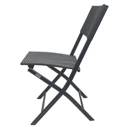 Garden table + 2x grey chairs