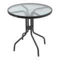 Garden table d. 70 cm black