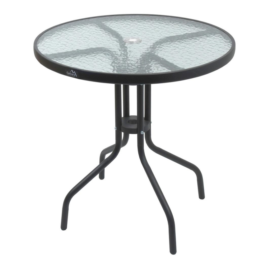 Garden table d. 70 cm black