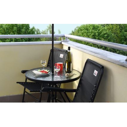 Garden table d. 70 cm black