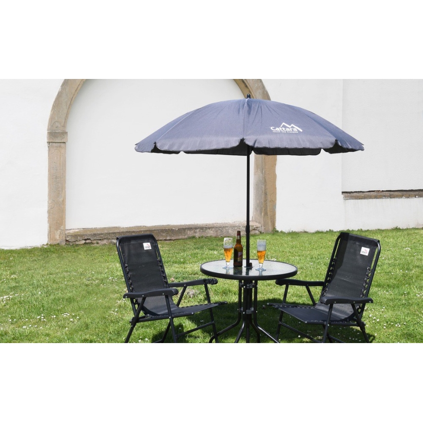 Garden table d. 70 cm black