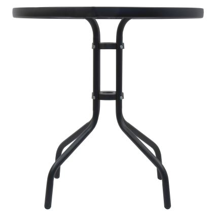 Garden table d. 70 cm black